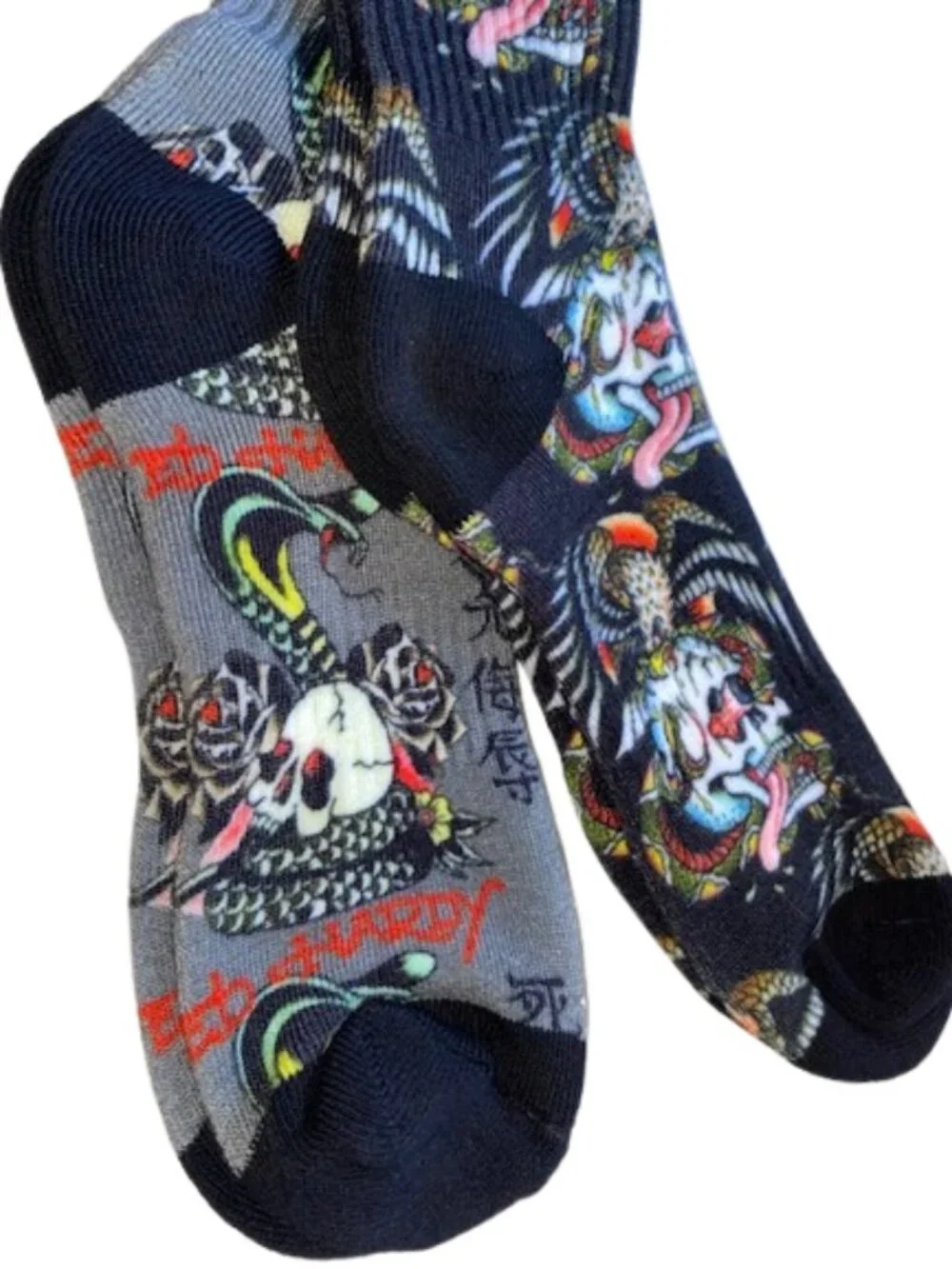 Ed hardy 2 Pair Men's Cushioned Crew Socks